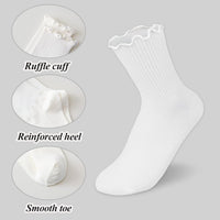 Rüschige Baumwoll Knöchelsocken - Lisa
