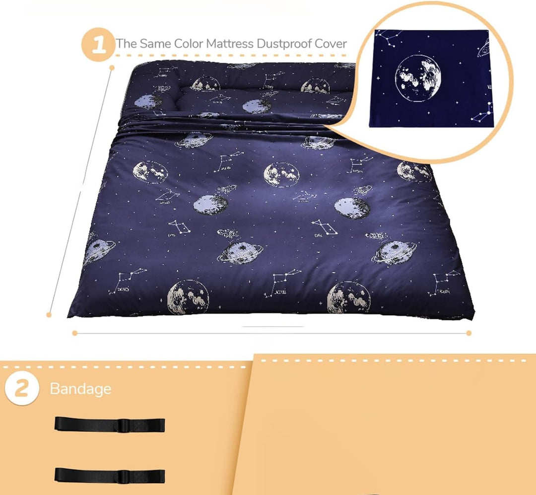 Folding Japanese Futon Floor Mattress with Memory Foam Support – Arivon