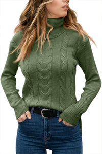 Stilvoller Gestrickter Damen Rollkragenpullover - Denise