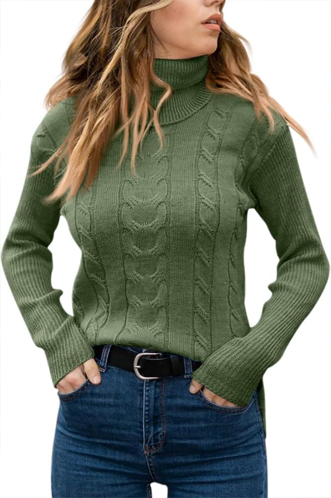 Stilvoller Gestrickter Damen Rollkragenpullover - Denise