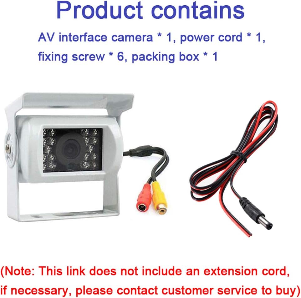 Truck Rear View Camera 12V/24V with 18 LED IR Night Vision IP68 