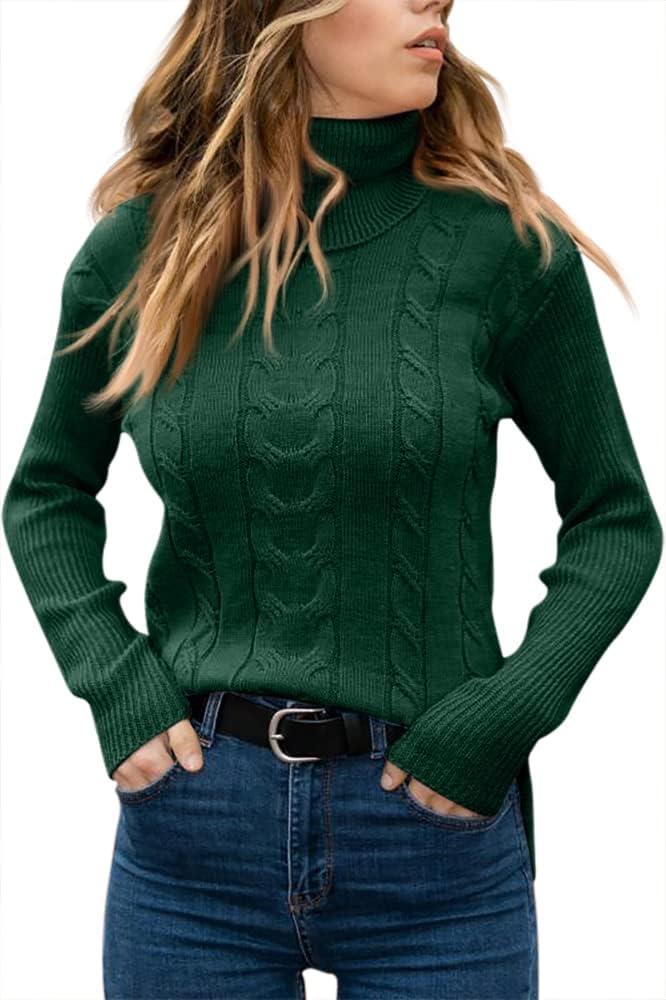 Stilvoller Gestrickter Damen Rollkragenpullover - Denise