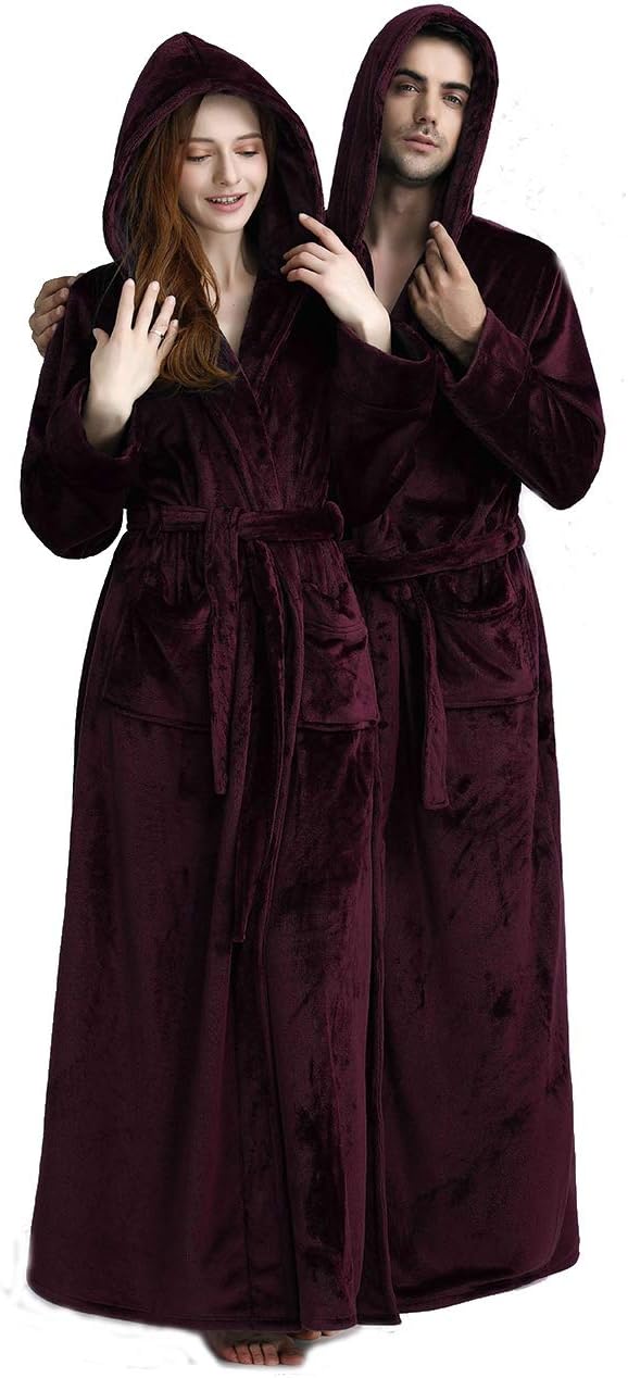 Fluffy Fleece Bathrobe with Hood - CozyFluff