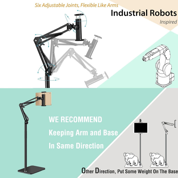 Verstelbare 360° Telefoon- en Tablet Bodystandaard – Movira