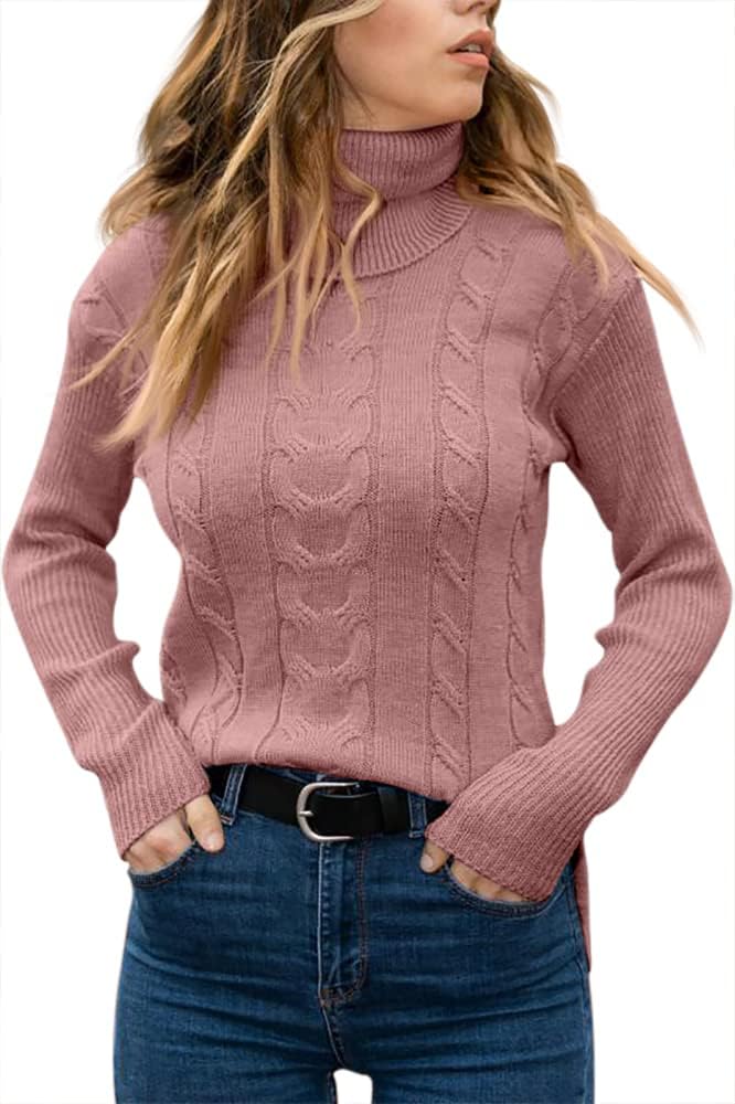 Stilvoller Gestrickter Damen Rollkragenpullover - Denise