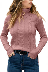 Stilvoller Gestrickter Damen Rollkragenpullover - Denise