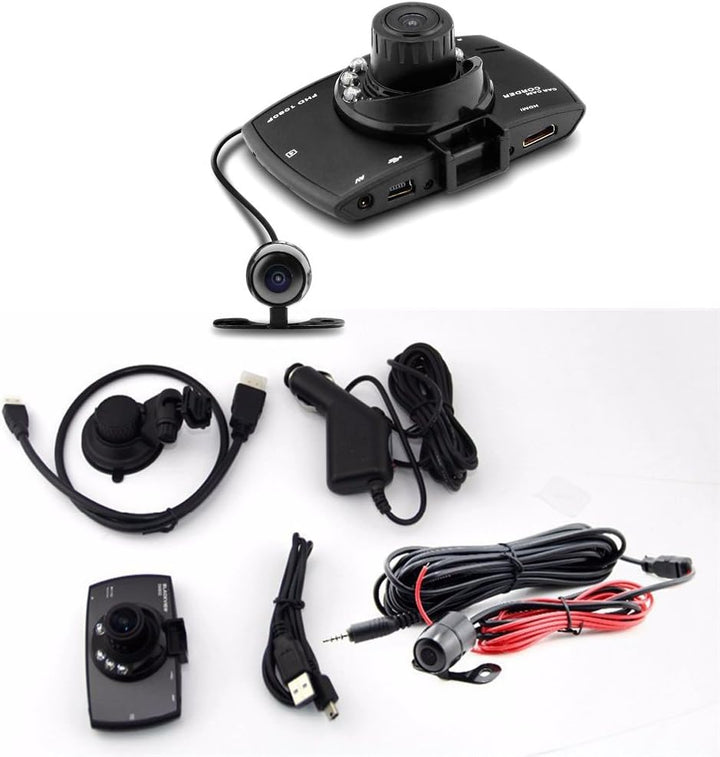 Auto-Dashcam mit Dual-Lens G30 2.7" LCD Full HD 1080P mit G-Sensor