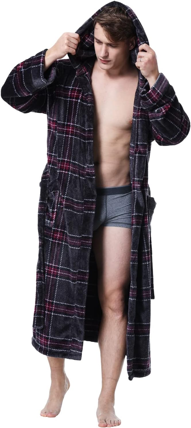 Luxuriöser Herren Bademantel mit Kapuze - Lars