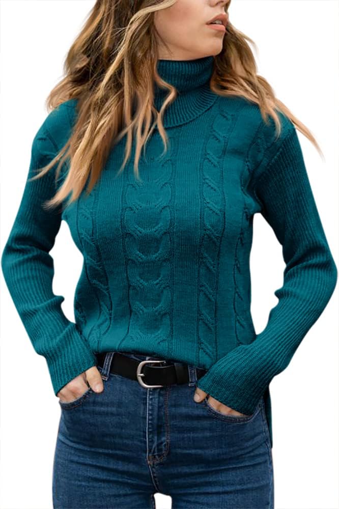 Stilvoller Gestrickter Damen Rollkragenpullover - Denise