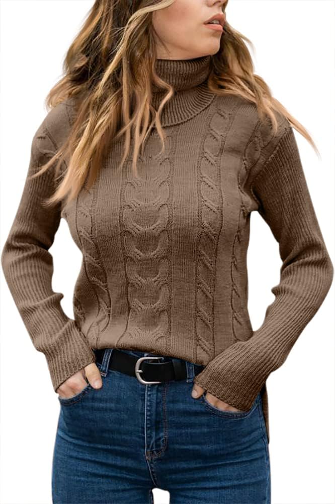 Stilvoller Gestrickter Damen Rollkragenpullover - Denise