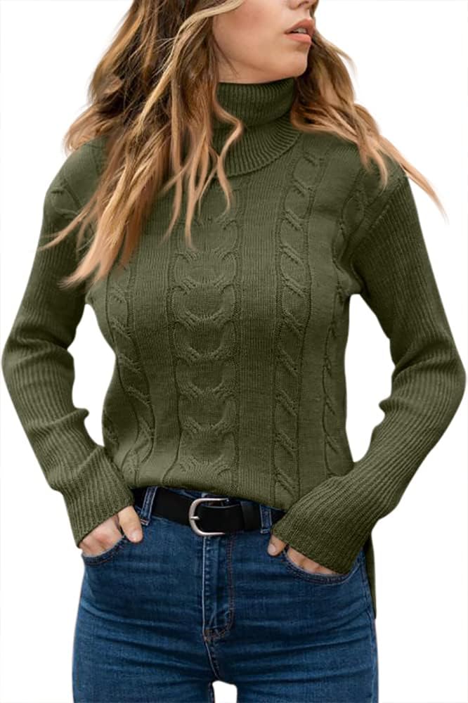 Stilvoller Gestrickter Damen Rollkragenpullover - Denise
