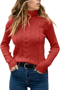 Stilvoller Gestrickter Damen Rollkragenpullover - Denise