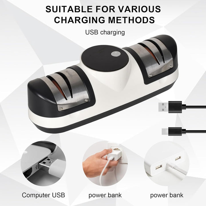 Electric knife sharpener with 3 speeds and LED display – EdgeMaster
