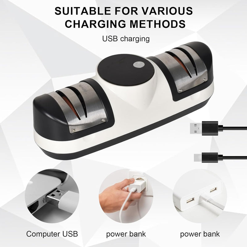 Electric knife sharpener with 3 speeds and LED display – EdgeMaster