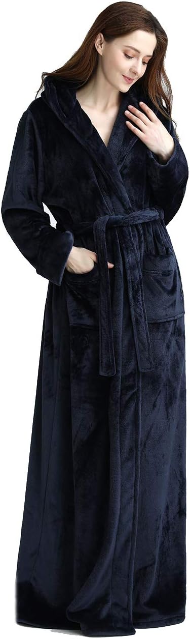 Fluffy Fleece Bathrobe with Hood - CozyFluff