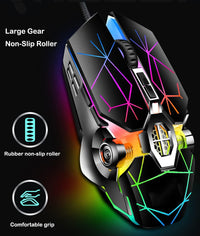 Mechanisch 87-toetsen gamingtoetsenbord met RGB-achtergrondverlichting en blauwe schakelaars