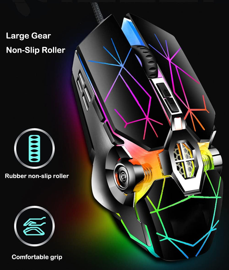 Mechanisch 87-toetsen gamingtoetsenbord met RGB-achtergrondverlichting en blauwe schakelaars