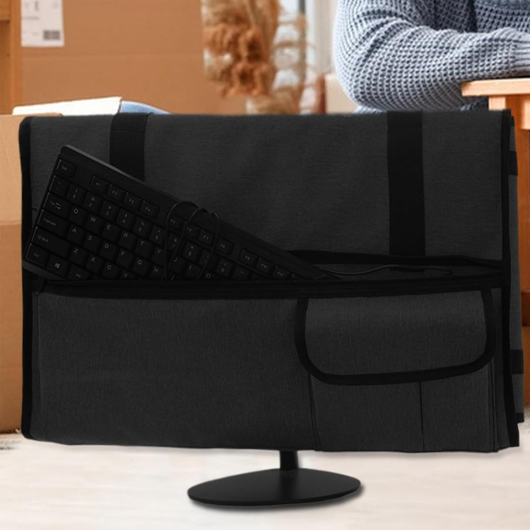 Draagbare Monitorhoes – Beschermende Stofdichte Monitortas met Flanellen Voering – Veynor