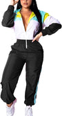 Retro Damen Windbreaker Jumpsuit - Elodie