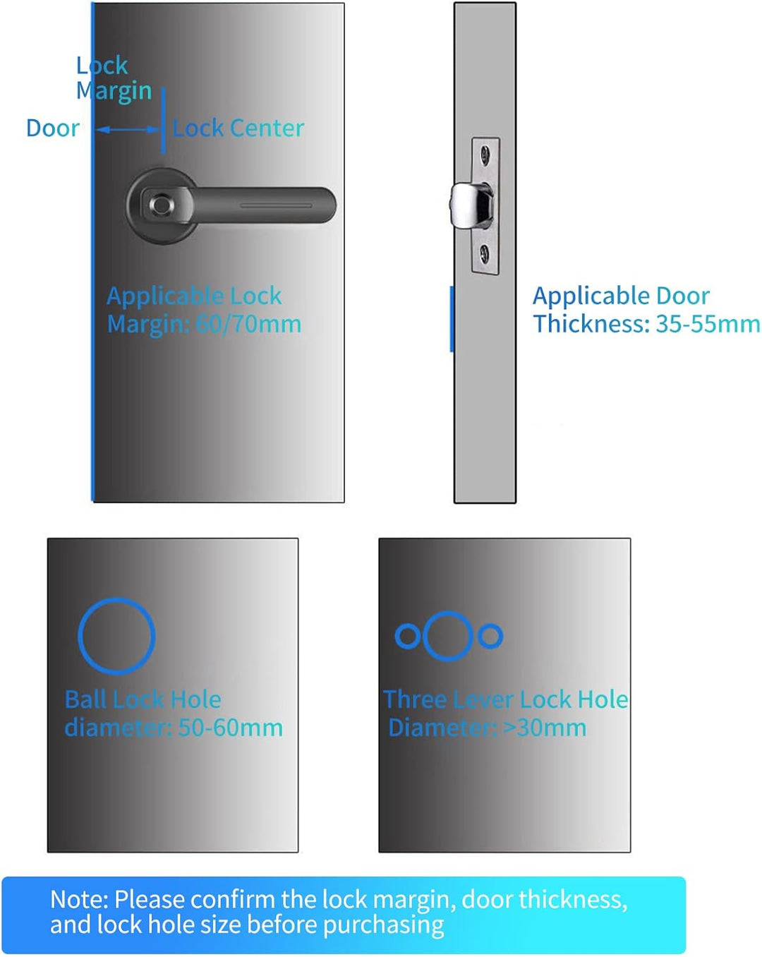 Smart Fingerprint Door Key Fob with Key Access &amp; 30 User Capacity – Nivora