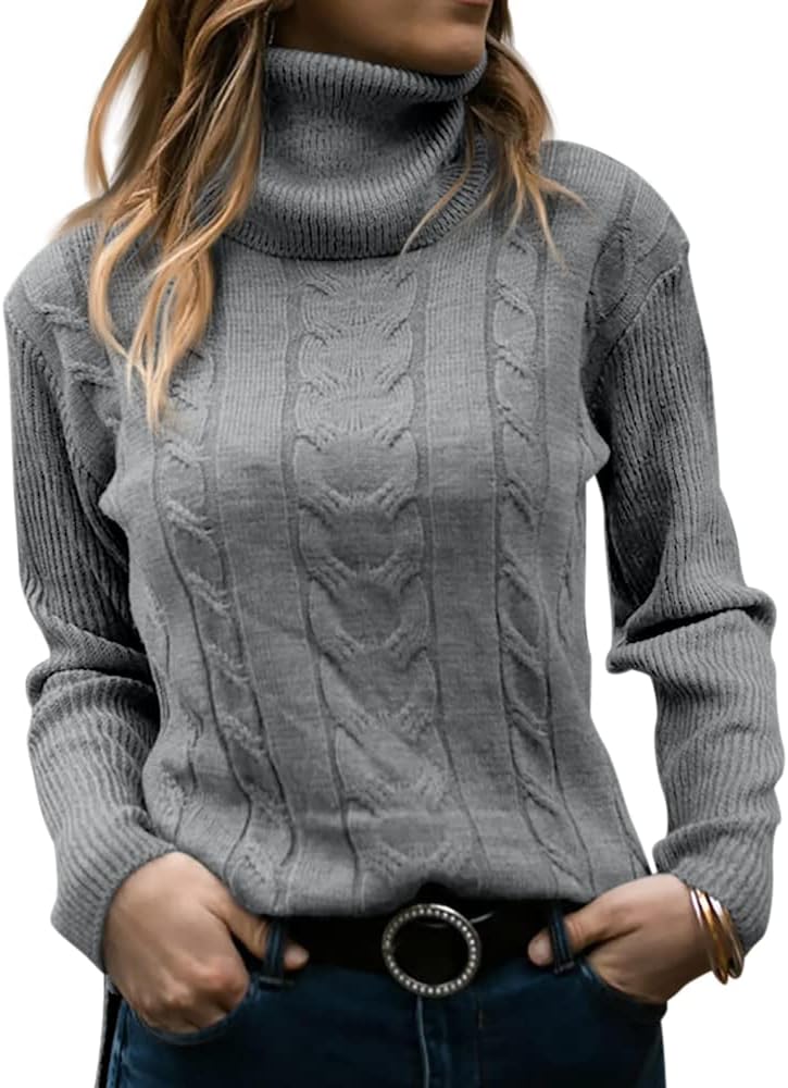 Stilvoller Gestrickter Damen Rollkragenpullover - Denise