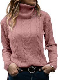 Stilvoller Gestrickter Damen Rollkragenpullover - Denise