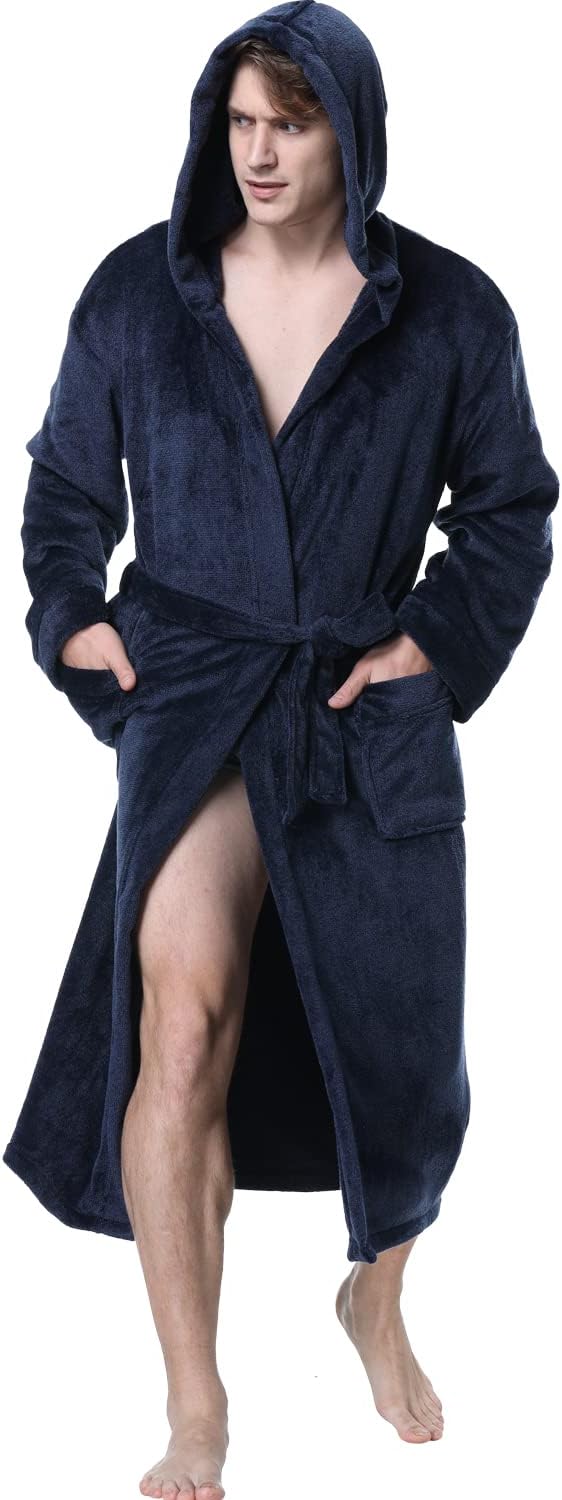Luxuriöser Herren Bademantel mit Kapuze - Lars