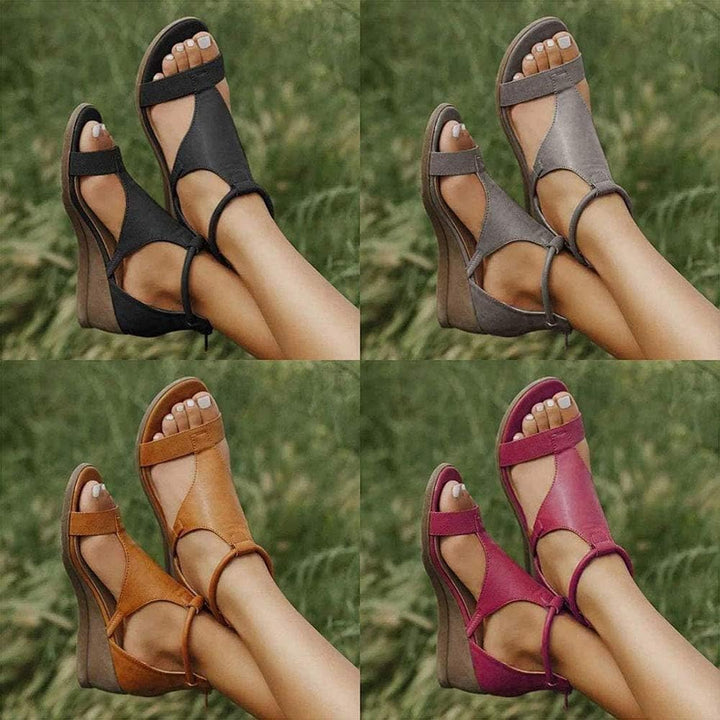 ElevateStyle Sandalen | Damensandalen mit erhöhtem Absatz und Knöchelriemendesign