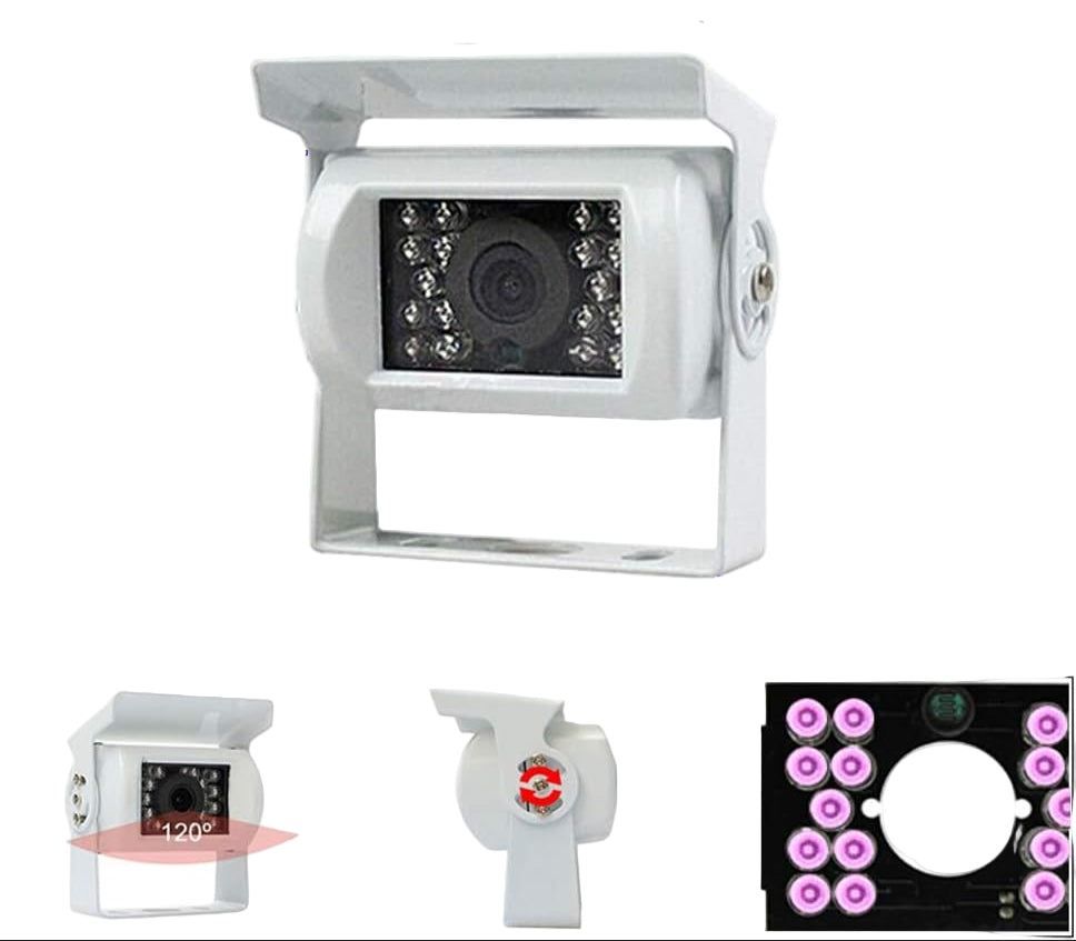 Truck Rear View Camera 12V/24V with 18 LED IR Night Vision IP68 