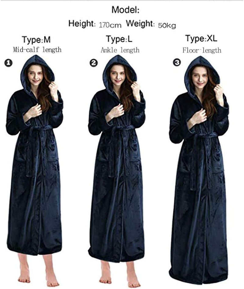 Fluffy Fleece Bathrobe with Hood - CozyFluff