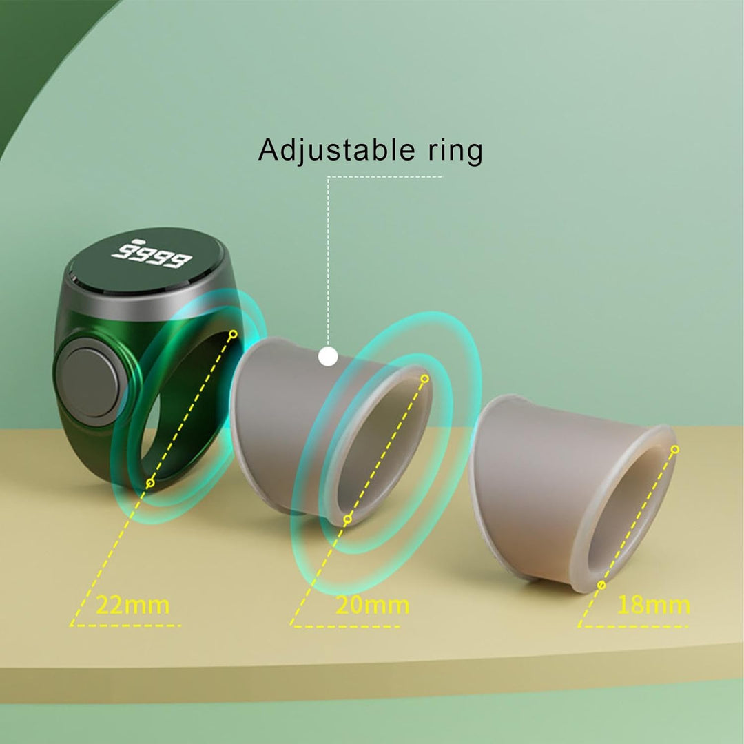 4-stelliger wiederaufladbarer digitaler Fingerzählring – Calmero