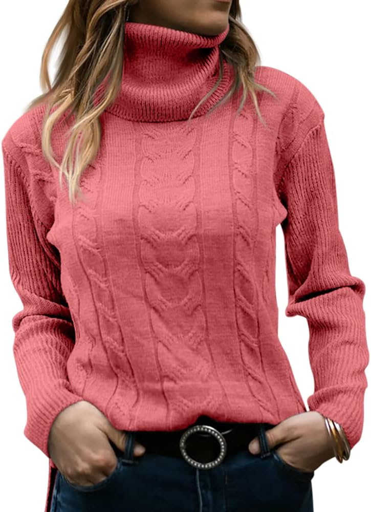Stilvoller Gestrickter Damen Rollkragenpullover - Denise