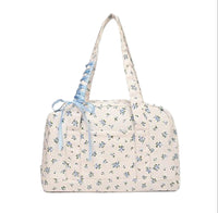 Bow Duffle Bag – Grote Canvas Weekendtas met Lintenaccent – Floria