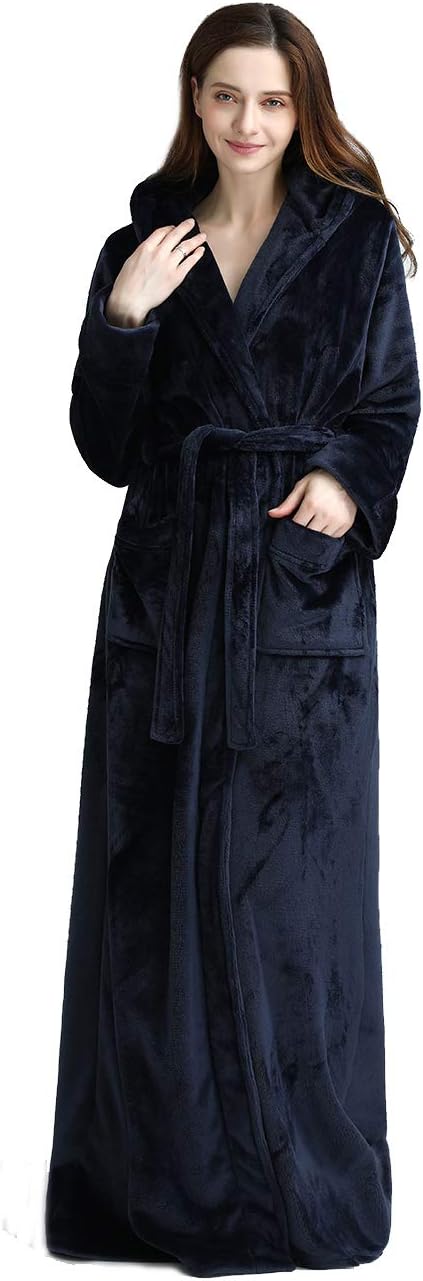 Fluffy Fleece Bathrobe with Hood - CozyFluff