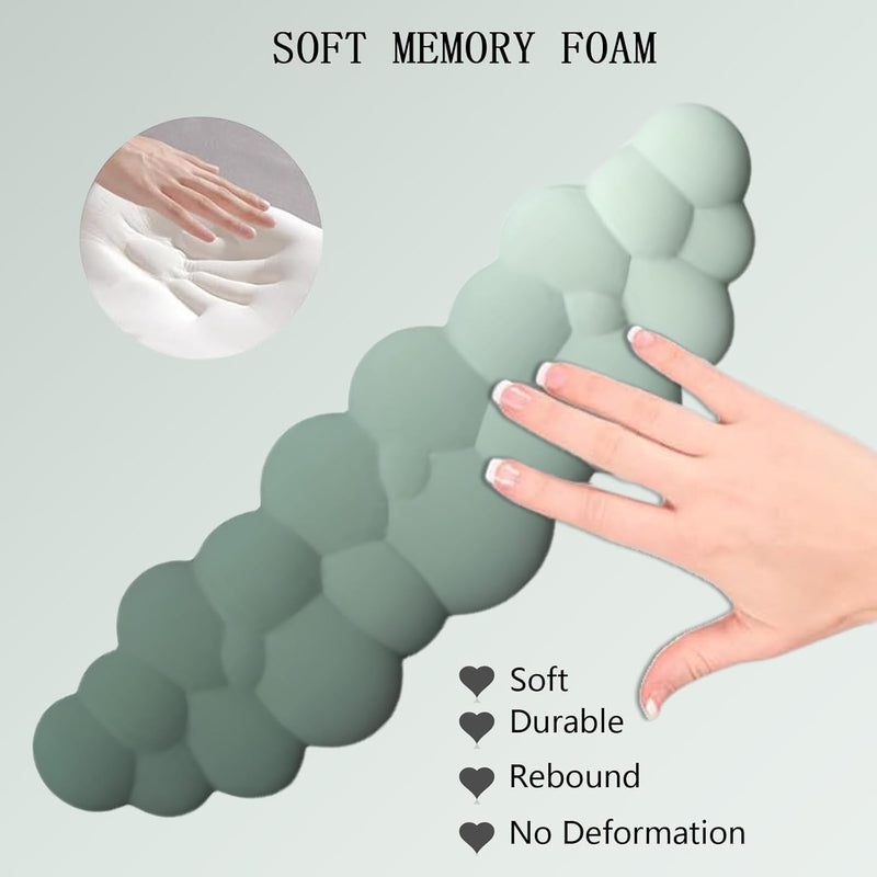 Ergonomisches Handgelenkauflagen-Set in Wolkenform mit Mauspad & Untersetzer – Zeyora