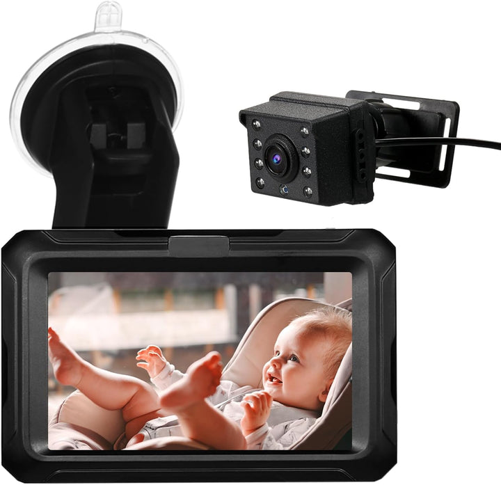 Baby car mirror with 1080P camera &amp; 4.3'' screen – Solvian 