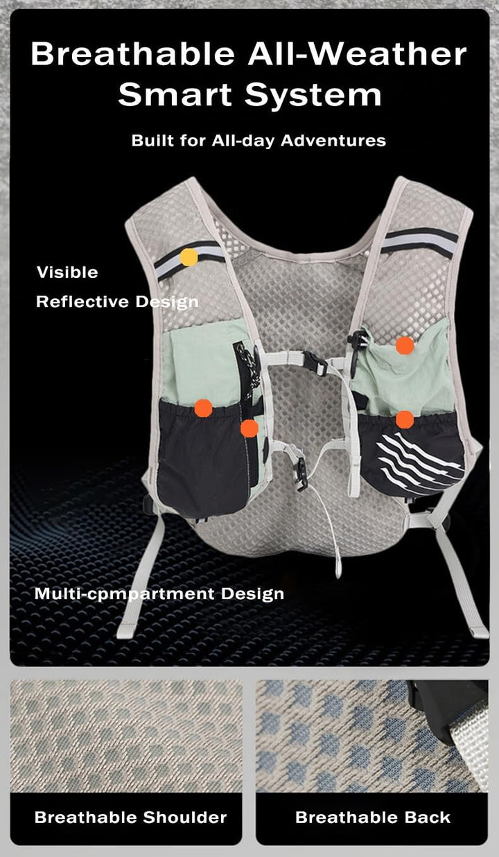 Ultra-Light Hydration Running Vest with 2L Water Reservoir – Dravien