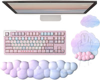 Ergonomisches Handgelenkauflagen-Set in Wolkenform mit Mauspad & Untersetzer – Zeyora