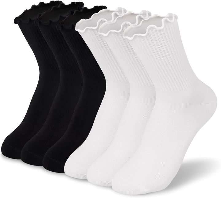 Rüschige Baumwoll Knöchelsocken - Lisa