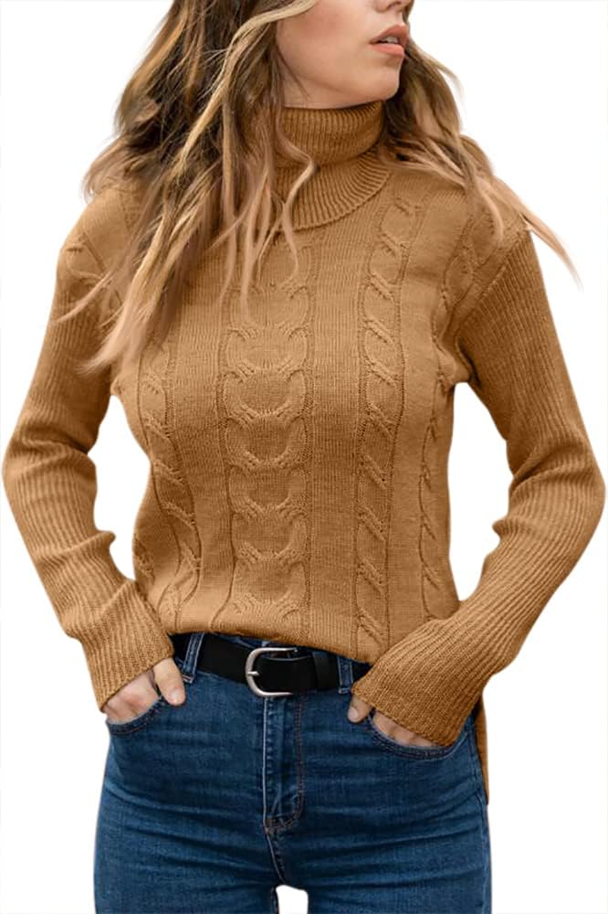 Stilvoller Gestrickter Damen Rollkragenpullover - Denise