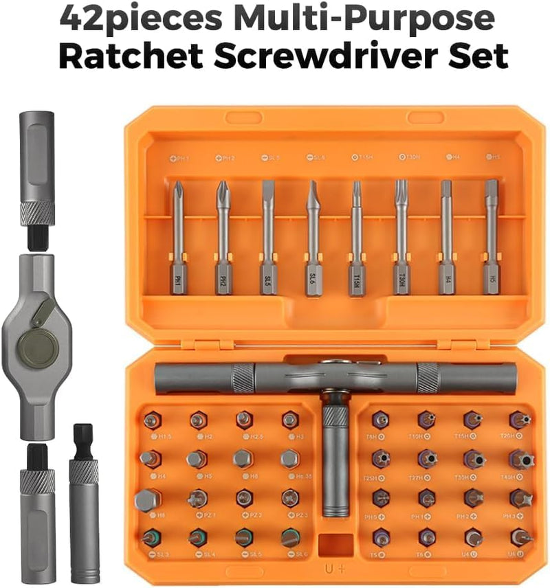42-in-1 magnetisches Schraubendreher-Set – Präzisions-Reparaturset mit Bits und Griff – Fixaro