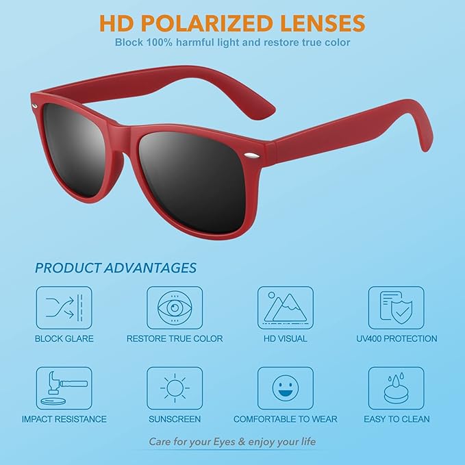 Classic 80's Retro Polarized Sunglasses - Jamie