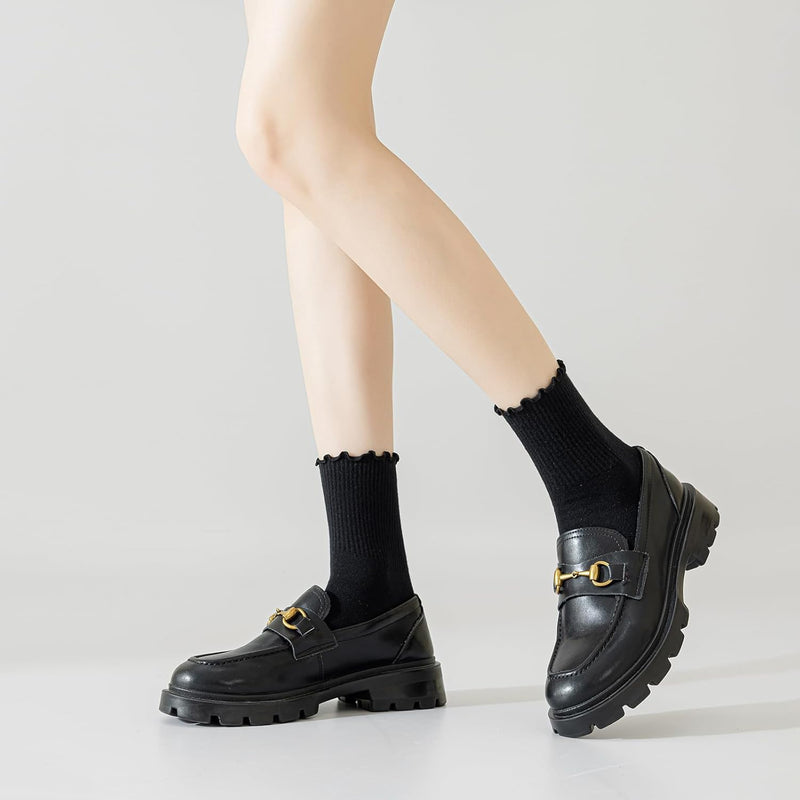 Rüschige Baumwoll Knöchelsocken - Lisa