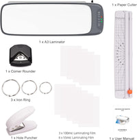 A3 Desktop Laminator Set met Hete & Koude Modus en 6-in-1 Functies – Lexaro