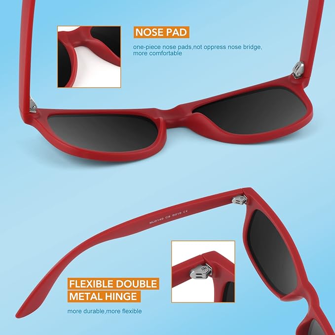 Classic 80's Retro Polarized Sunglasses - Jamie