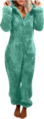 Sherpa Fuzzy Onesie mit Kapuze - CozyCat