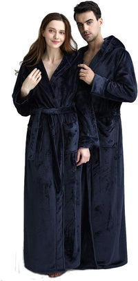 Fluffy Fleece Bathrobe with Hood - CozyFluff