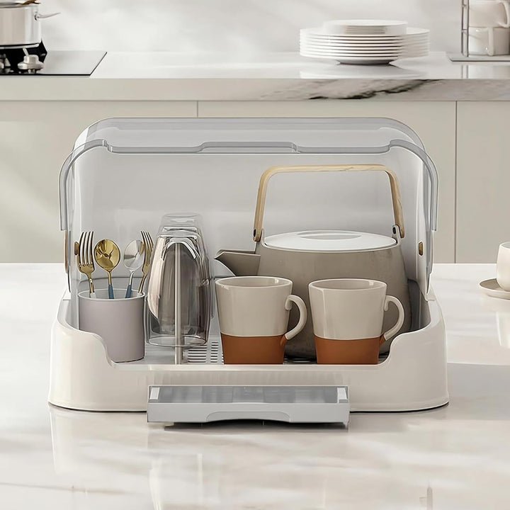 Flesdroger en opbergdoos met deksel – Orvian