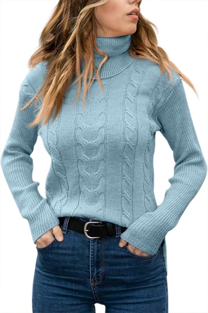 Stilvoller Gestrickter Damen Rollkragenpullover - Denise