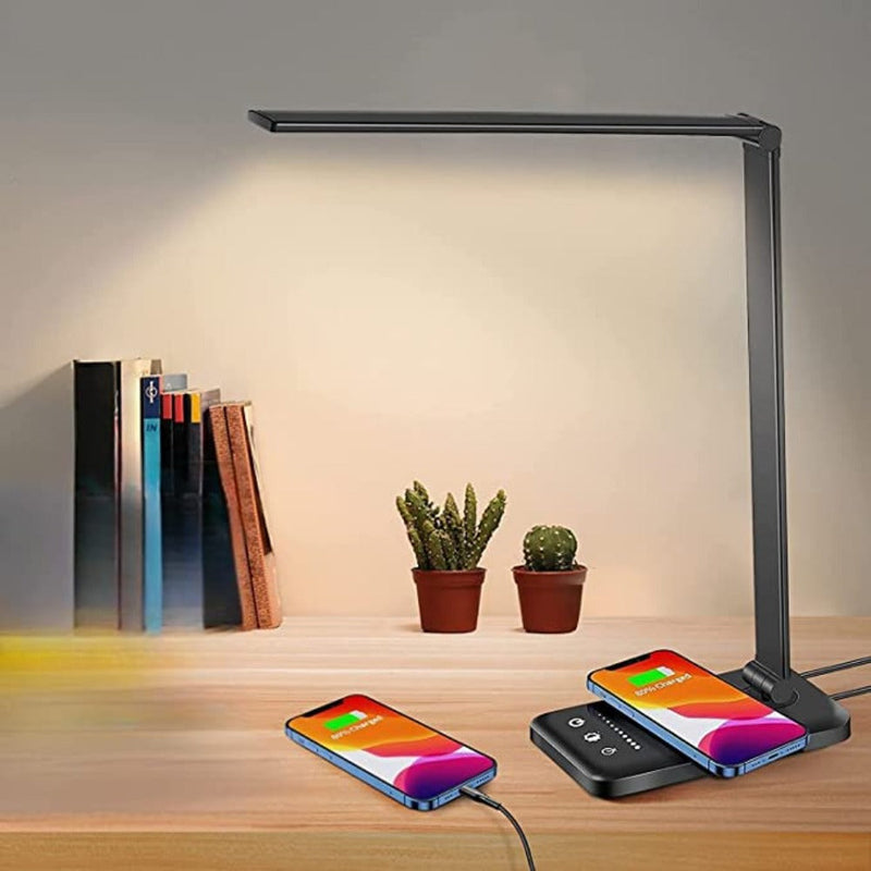 Moderne Instelbare LED Bureaulamp met USB Oplaadpoort - BrightEase